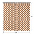 thumbnail image 5 of Orange and White Checkerboard Pattern Shower Curtain 72"x72" ,Bathroom Decorative Shower Curtains Set with 12 Hooks,Modern Waterproof Washable Shower Curtain, 5 of 6