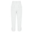 thumbnail image 4 of XAOFW Cargo Pants Women Solid Color Straight Leg Trousers High Waist Comfort Fit Work Pants With Side Pockets Stylish Bottoms XL, 4 of 6