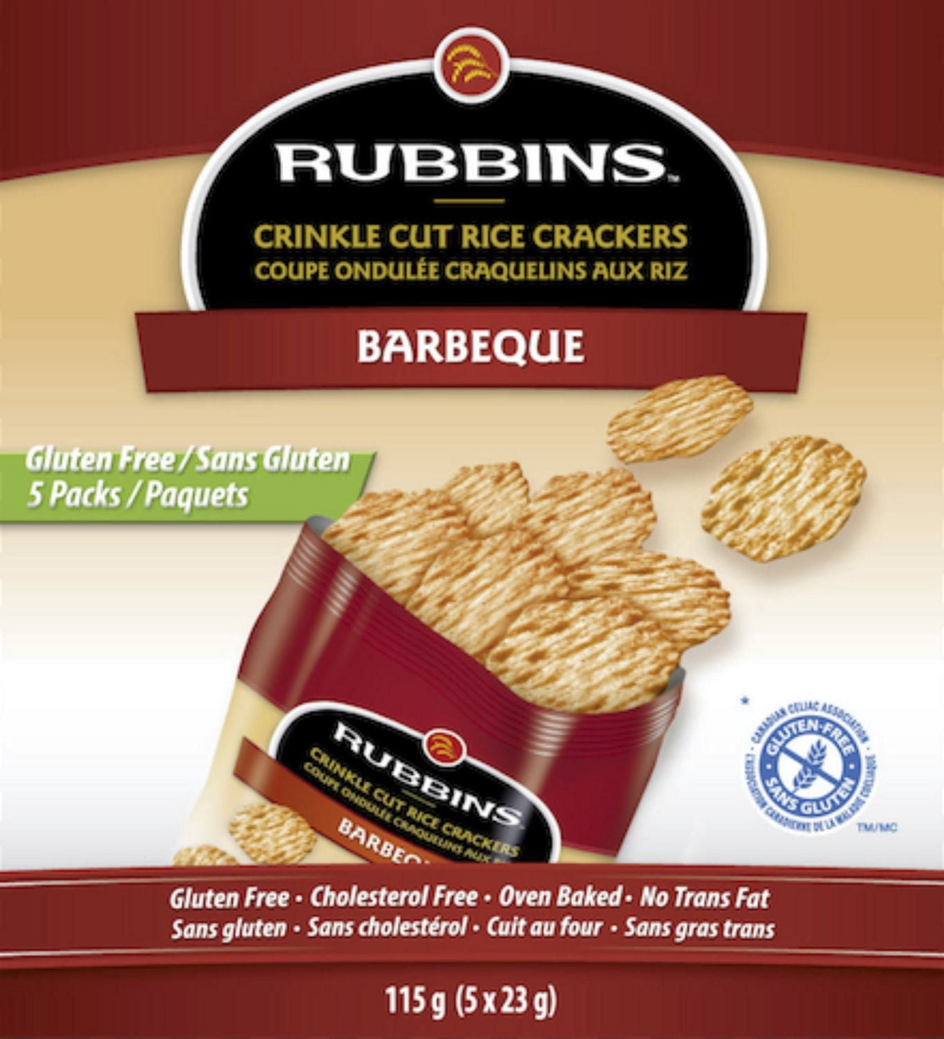 Craquelins aux riz coupe ondulée Barbeque de Rubbins