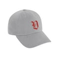 thumbnail image 3 of Daxton Low Profile Adjustable Baseball Dad Hat Cap Old English Font Alphabet A to Z, Light Grey Hat Red V, 3 of 4