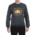thumbnail image 3 of Softball Life Animal Print Girl Sports Unisex Crewneck Graphic Sweatshirt, Charcoal, Large, 3 of 5