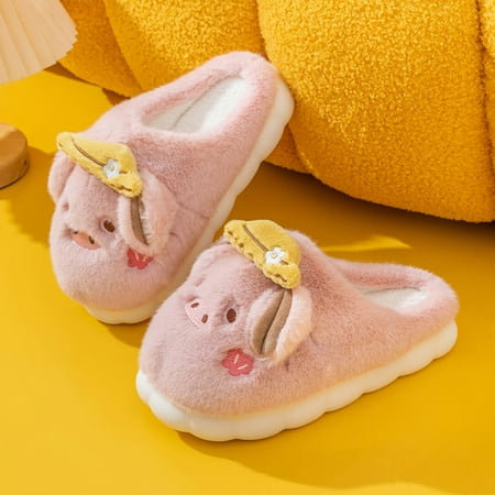 

Womens Couples Cotton Slippers Autumn Winter Home Warm Shoes Plus Velvet Thick Bottom Cartoon Pig Cotton Slippers Fancy Slippers for Women New Designs Cute Slippers for Women Fuzzy Slippers for Women