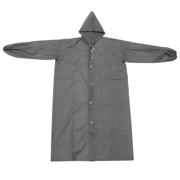GOOHOCHY Poncho impermeable reutilizable de EVA mate para lluvia, impermeable para exteriores, para adultos (con puños elásticos, gris)
