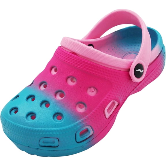 Norty Boys & Girls Tie Dye Clog Sandal with Backstrap - Runs 2 Sizes Small