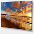 thumbnail image 2 of Coucher de Soleil Coloré sur la Plage - Impression d'Art sur Toile Paysage, 2 of 4