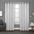 thumbnail image 2 of Exclusive Home Modo Metallic Geometric Grommet Top Curtain Panel Pair, 54"x96", Winter White, 2 of 6