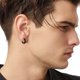 thumbnail image 3 of Pendientes de aro pequeño Huggie Silvora de plata esterlina para hombres y mujeres 10mm, 3 of 8