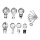thumbnail image 2 of Juego de cucharas medidoras de acero inoxidable, 14 Uds., apilables, multifuncionales, cucharas medidoras anidadas, juego de tazas, herramientas de cocina, 2 of 14