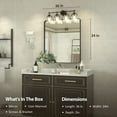 thumbnail image 6 of Depuley 24" x 36" Black Modern Wall Mirror,Rectangular Vanity Mirror for Bathroom and Bedroom,Multiple Sizes, 6 of 7