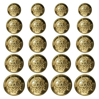 HIBRO Antique Brass Buttons for Sewing Button Bouquet DIY