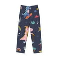 thumbnail image 4 of Goofa Cartoon Dinosaur Scooter Sport Blue Printed Soft Pajama Pants for Men, Wide Leg Comfy Casual Lounge Yoga Pants-Large, 4 of 9