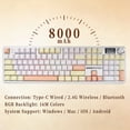 thumbnail image 2 of ITIGOITIE 104-Key RGB Mechanical Keyboard with 1.14" Smart Screen & Knob, Tri-Mode Wireless/Wired Connection, Hot-Swappable, Full-Size Layout - yellow, 2 of 10