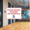 thumbnail image 4 of Classic Framed Plus Please Ensure Children Use Handrails Door or Wall Sign | Child Safety Business Signs - Medium, 4 of 8