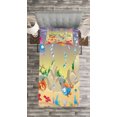 thumbnail image 3 of Ambesonne Underwater Quilted Bedspread Set 2 Pcs, Cartoon Funny, Twin Size, Multicolor, 3 of 3