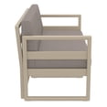 thumbnail image 4 of Mykonos Patio Loveseat Taupe with Acrylic Fabric Taupe Cushions, 4 of 7