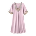 thumbnail image 5 of Nightgowns for Women Satin Chemise Nightie Slips Sleep Plus Size Dresses for Women,Pink,M, 5 of 5