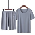thumbnail image 2 of Pijamas de manga corta ANGGREK para hombres Ropa de dormir fresca de verano 2 piezas, 2 of 8