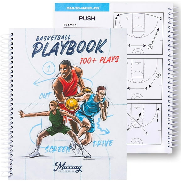 Murray Sporting Goods Basketball Playbook - Coaches Journal Notebook with Over 100  Plays - Perfect Coaching Equipment Gift
