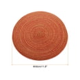 thumbnail image 2 of Uxcell 6 piezas de manteles trenzados redondos de 12" - Manteles redondos antideslizantes para mesas de comedor, lavables, con aislamiento térmico, manteles tejidos, naranja, 2 of 7