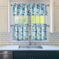 thumbnail image 3 of Kitchen Curtains 24 Inch Short - 3 Panel Set, Shark Whale Dolphin Ocean Theme, Rod Pocket Window Curtain, 100% Polyester for Nautical Farmhouse Kitchen, Easy Wash, 3 of 6