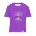 thumbnail image 4 of Tops Cortos para las Mujeres Blusas Impresas Manga Corta Cuello Redondo, Tops de Blusa para las Mujeres Primavera Verano Casual, 4 of 4