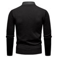 thumbnail image 6 of FOPSUFGWFO Men's Knit Sweaters 2 in 1 Crew Neck Sweatshirts With Shirt Collar Long Sleeve Pullover Tops for Business L, 6 of 6