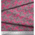 thumbnail image 3 of Soimoi Georgette Viscose Fabric Leaves & Floral Block Decor Fabric Printed Yard 42 Inch Wide, 3 of 3