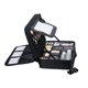 thumbnail image 1 of Bolsa de maquillaje de viaje grande, estuche de maquillaje profesional con espejo, bolsa organizadora de cosméticos impermeable con divisor ajustable, 1 of 7