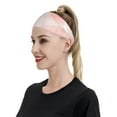 thumbnail image 3 of Daiia Pink Marble printed Men's Performance Headband,Sports Headbands,Moisture Wicking Workout Headband, 3 of 9