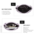 thumbnail image 2 of KL928 Large Purses for Women PU Leather Shoulder Handbags Crossbody Hobo Tote Bags (Taro Purple), 2 of 7