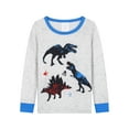 thumbnail image 5 of ATAIKU Toddler Boy Dinosaur Pajamas Set Kids Long Sleeve Tee and Pants Sleepwear Baby Boy Jammies 1-12Years, 5 of 10