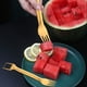 thumbnail image 1 of Tenedor de acero inoxidable para cortar sandía, herramienta multifuncional para picar y partir sandía, cuchara para comer sandía, 1 of 7