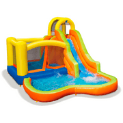 Open Box Banzai Sun N Splash Fun Kids Inflatable Bounce House & Water Slide