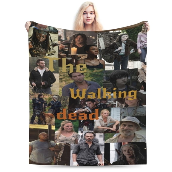 Walking Dead Blanket, Soft Warm Cozy Plush Throw Blanket Gifts for Adults Kids, Lightweight Fuzzy Comfy Flannel Blankets for Couch Bed House Decor Travel 40"X30"