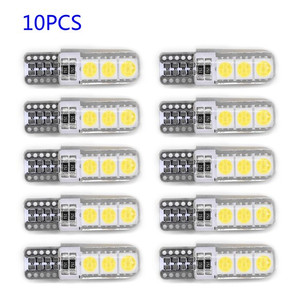 10pcs for T10 194 for T10-5050-6SMD Silicone Shell Canbus Car LED Side Wedge Lights