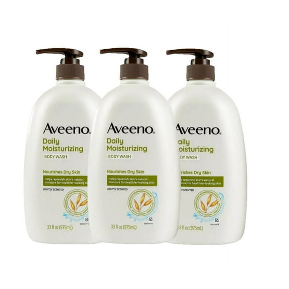 AVEENO Daily Moisturizing Body Wash 33 oz (Pack of 3)