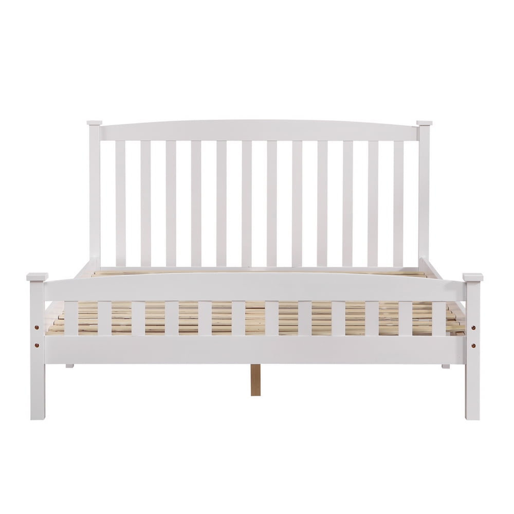 Kepooman Pine Platform Bed Frame with Headboard/wood Plank Support/no Spring Required/easy to Assemble, Full Size-White Kepooman Pine Platform Bed Frame with Headboard/wood Plank Support/no Spring Required/easy to Assemble, Full Size-White
