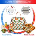 thumbnail image 4 of Pineapple Large Lunch Bag Women Insulated Lunch Box for Work Leakproof Soft Cooler for Picnic Travel Road Trips, Loncheras Para Mujer Adult, 4 of 6