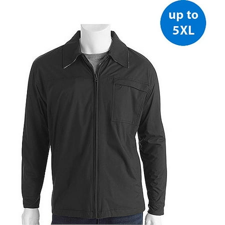 Big Men's Reversible Fleece Nylon Jacket with Plaid Lining