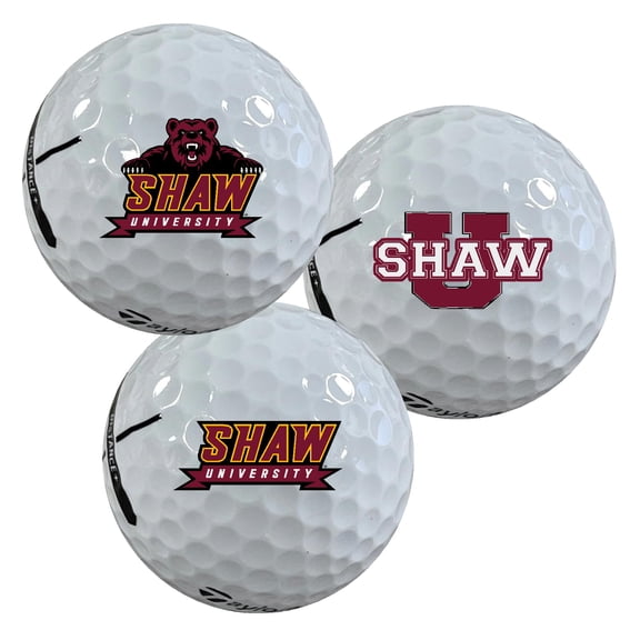 Shaw University Bears Logo Edition Taylormade Distance+ Golf Balls 12-Pack (Dozen)