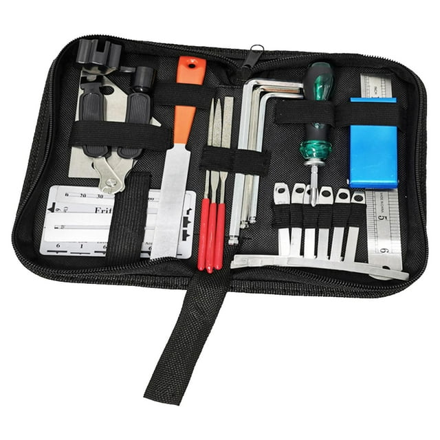 Kit de Herramientas de Guitarra de 25 Piezas Kit de Mantenimiento de Guitarra para Guitarra Eléctrica Acústica