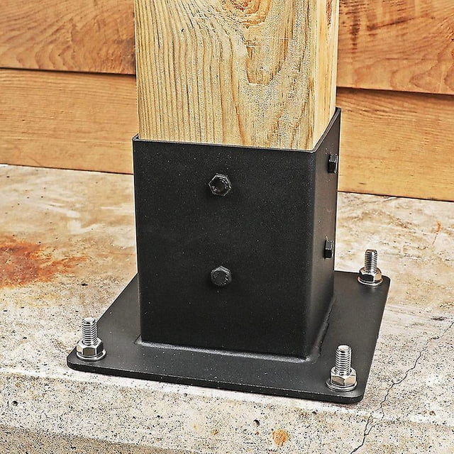 Screw-in sleeve Square wooden post 120 x 120 mm, ground sleeve, base plate, post bracket, anchor, fence bracket, sleeve, fence post, material thicknes