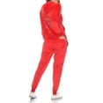 thumbnail image 5 of White Mark Women's 2 Piece Rhinestone Velour Tracksuit Set, 5 of 6