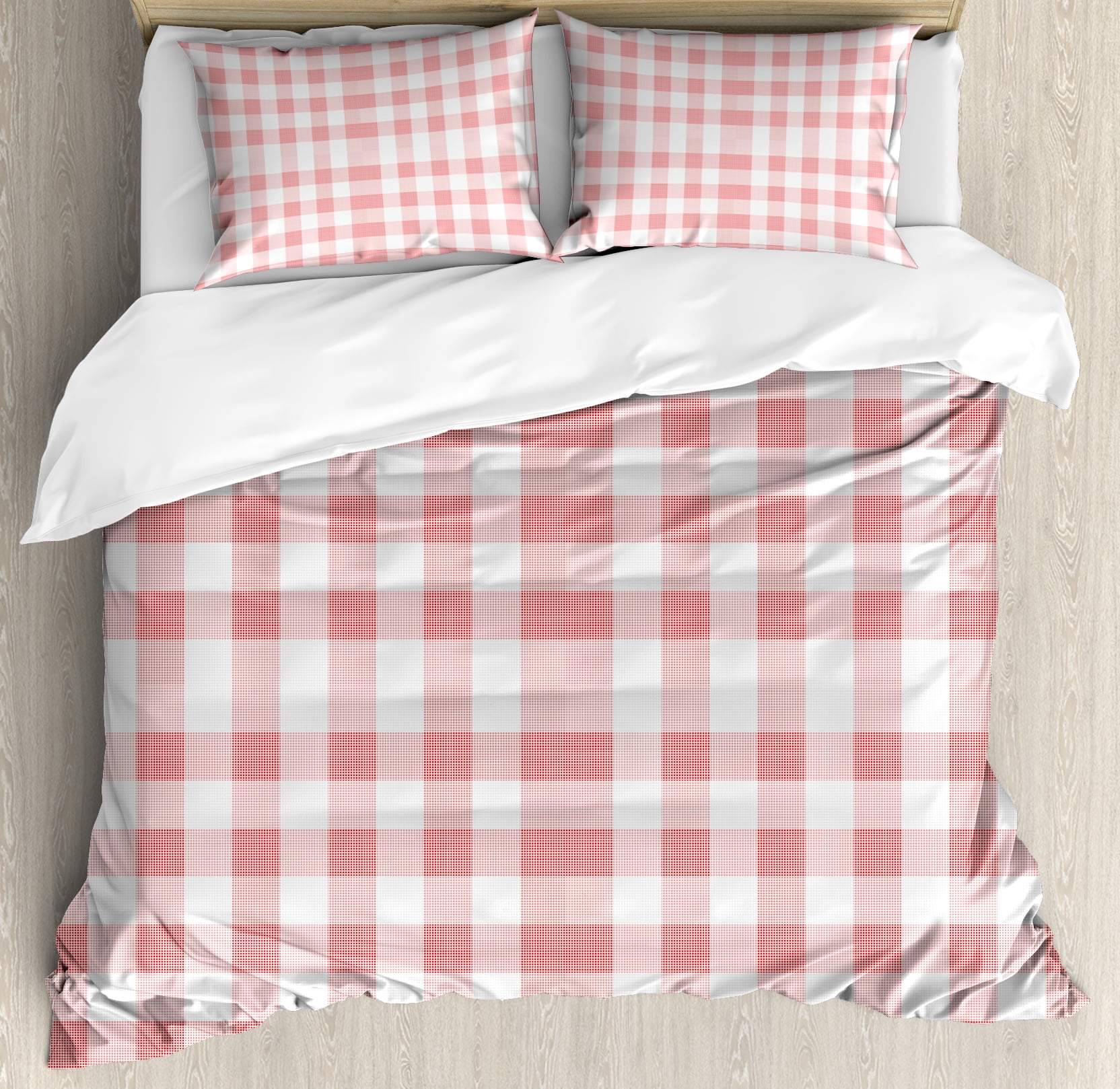Checkered Duvet Cover Set Picnic In Countryside Themed Gingham