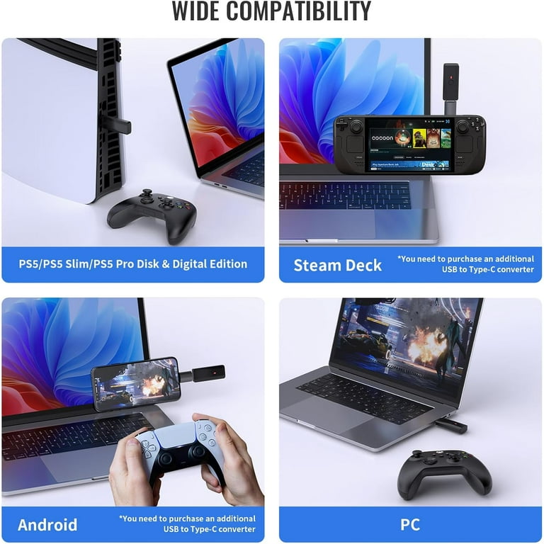コンバーターPS5 Wireless Adapter Converter Compatible with PlayStation5 & PC,Makes