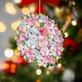 thumbnail image 3 of Designocracy 8185301-4-S2 5 x 5.5 x 0.25 in. Holiday Wooden Bunny Love Wreath Home Decor Ornaments, Set of 2, 3 of 3