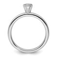 thumbnail image 3 of Auriga 925 Sterling Silver High 4mm Round White Topaz Ring for Women Size- 5, 3 of 6