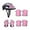 Pink, variant on Dualoai Children's helmet set, skating helmet, comfortable and light, with elbow Pink