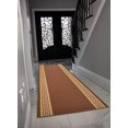 thumbnail image 3 of Custom Runner Meander Roll Runner 26 Inch Wide x Your Length Size Choice Slip Skid Resistant Rubber Back 3 Color Options (Brown, 24 ft x 26 in), 3 of 9