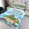 thumbnail image 3 of Los Casos de las Criaturas Conjunto de sábanas temático, trío de piezas, cómodo y amigable con la piel, diseño único, regalo de decoración para el hogar para familiares, amigos y fans,173cm *218cm, 3 of 6